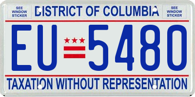 DC license plate EU5480