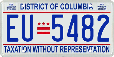 DC license plate EU5482