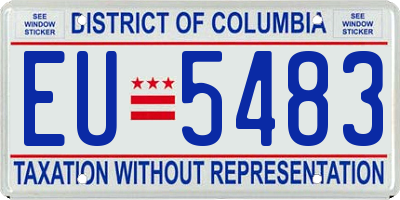 DC license plate EU5483