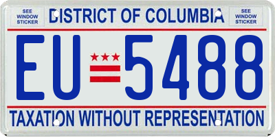 DC license plate EU5488