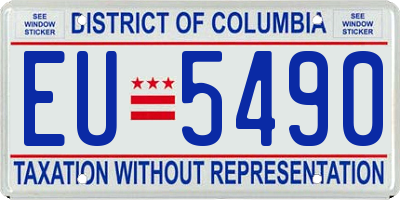 DC license plate EU5490