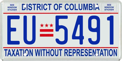 DC license plate EU5491