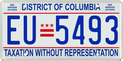 DC license plate EU5493
