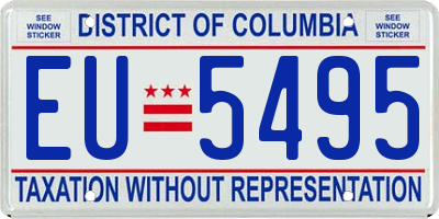 DC license plate EU5495