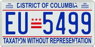 DC license plate EU5499