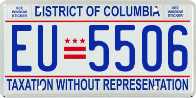 DC license plate EU5506