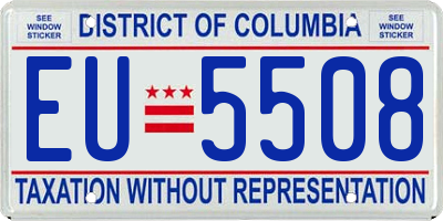 DC license plate EU5508