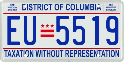 DC license plate EU5519