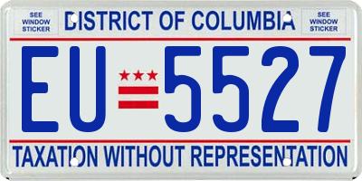 DC license plate EU5527