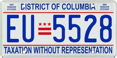 DC license plate EU5528