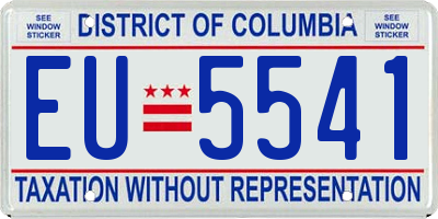 DC license plate EU5541