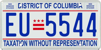 DC license plate EU5544