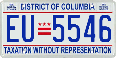 DC license plate EU5546