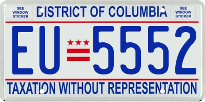 DC license plate EU5552