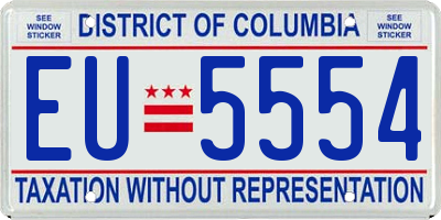 DC license plate EU5554