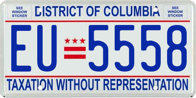 DC license plate EU5558