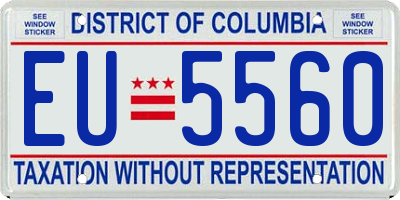 DC license plate EU5560