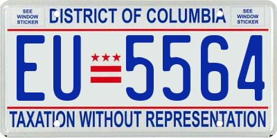 DC license plate EU5564