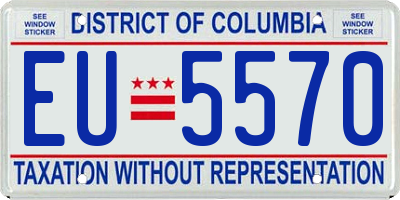 DC license plate EU5570