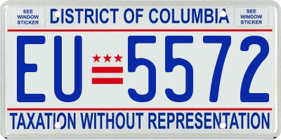 DC license plate EU5572