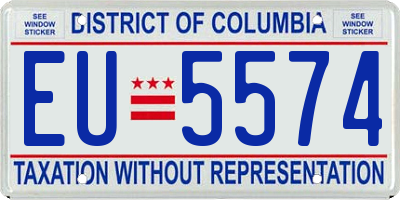 DC license plate EU5574