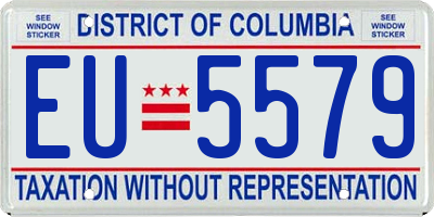 DC license plate EU5579