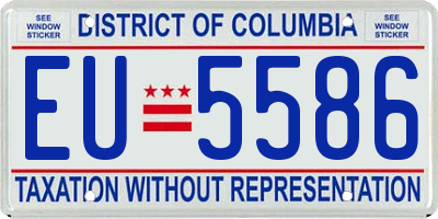 DC license plate EU5586
