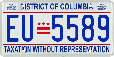 DC license plate EU5589