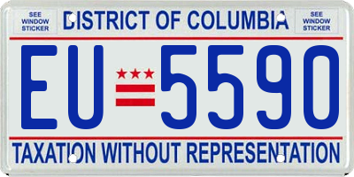 DC license plate EU5590