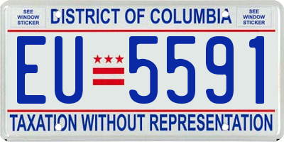 DC license plate EU5591