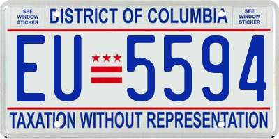 DC license plate EU5594