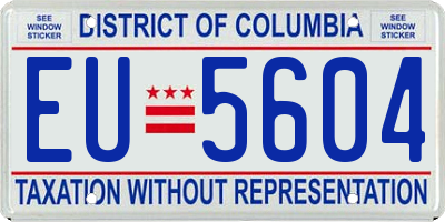 DC license plate EU5604
