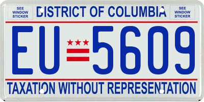 DC license plate EU5609