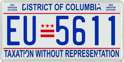 DC license plate EU5611