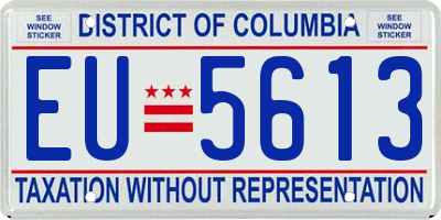 DC license plate EU5613