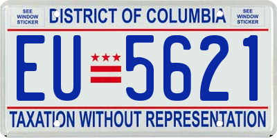 DC license plate EU5621
