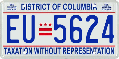 DC license plate EU5624