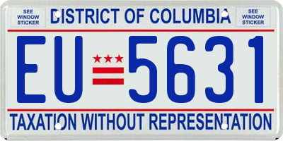 DC license plate EU5631