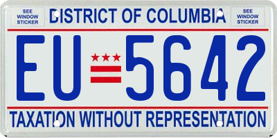 DC license plate EU5642