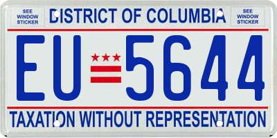 DC license plate EU5644