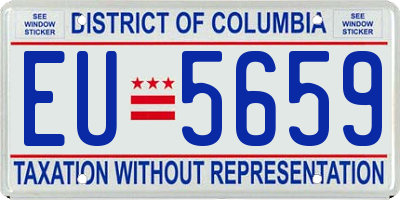 DC license plate EU5659
