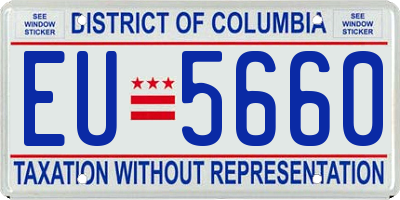 DC license plate EU5660