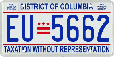 DC license plate EU5662