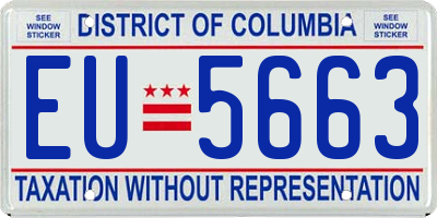 DC license plate EU5663