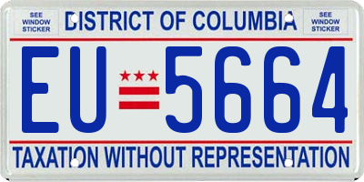 DC license plate EU5664