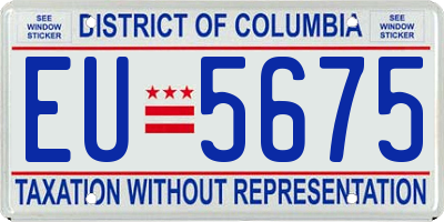 DC license plate EU5675