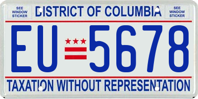 DC license plate EU5678