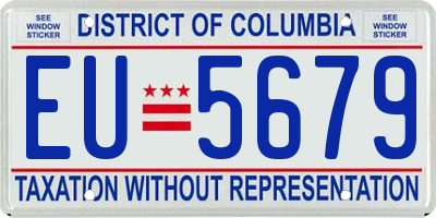 DC license plate EU5679