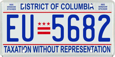 DC license plate EU5682