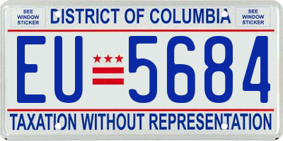 DC license plate EU5684